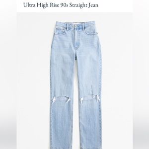 Abercrombie Ultra High Rise 90s Straight Jean